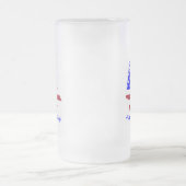 4. Juli Sommer Segelboot rot, weiß und blau Mattglas Bierglas (Mittel)