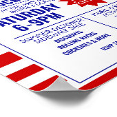 4. Juli Sommerblock Party Kleinunternehmen Veranst Poster (Ecke)