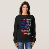 4. Juli Sonnenblumen Zuhause des Gratis wegen Sweatshirt (Vorne ganz)