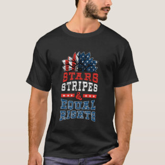 4. Juli Sonnenblumenstars Streifen und gleiche Rig T-Shirt