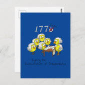 4. Juli Sonnige Unabhängigkeitserklärung Postkarte (Vorne/Hinten)