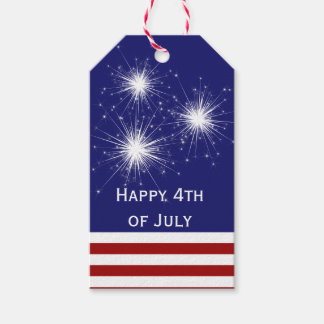 4. Juli Sparkler Tag 4 Geschenkanhänger