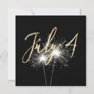 4. Juli Sparklers auf Black Holiday Postcard Feiertagskarte