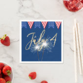 4. Juli Sparklers mit Fahnen Napkins Serviette (Beispiel)