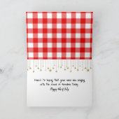 4. Juli Sparklers und Flaggen in einem Jar Karte (Innenseite)