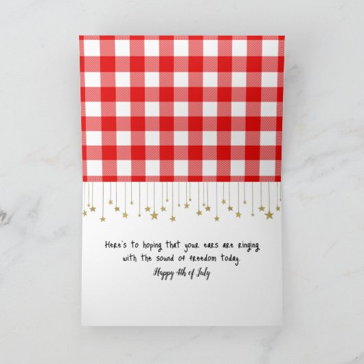 4. Juli Sparklers und Flaggen in einem Jar Karte (Innenseite)