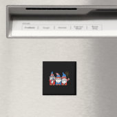 4. Juli Spaß Patriotic Gnomes USA Pride Amerika Magnet (In Situ (Geschirrspüler))
