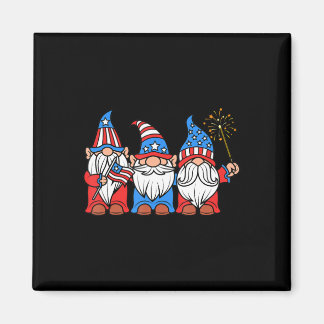 4. Juli Spaß Patriotic Gnomes USA Pride Amerika Magnet