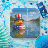 4. Juli-Spielzeugente im Reflecting Pool Pappteller (Party)