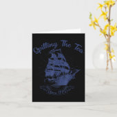 4. Juli Spilling der Tee seit 1773 Funny Retr Karte (Gelbe Blume)