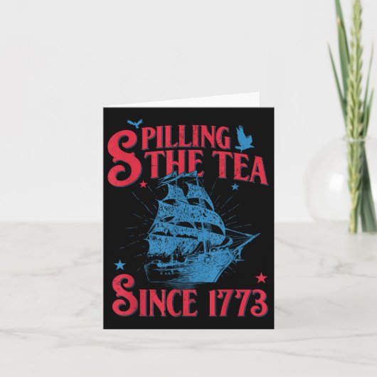 4. Juli Spilling der Tee seit 1773 Funny Retr Karte (Vorderseite)