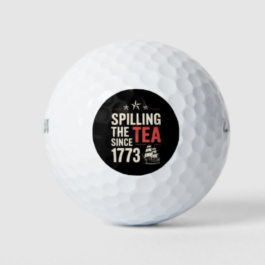 4. Juli Spilling the Tea Seit 1773 Patriotic Golfball (Vorderseite)