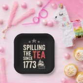 4. Juli Spilling the Tea Seit 1773 Patriotic Pappteller (Party)