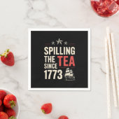 4. Juli Spilling the Tea Seit 1773 Patriotic Serviette (Beispiel)