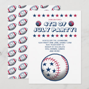 4. Juli Sportparty Einladung