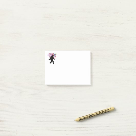 4. Juli Squatchin' w/Fireworks Post-it Klebezettel (Auf Schreibtisch)