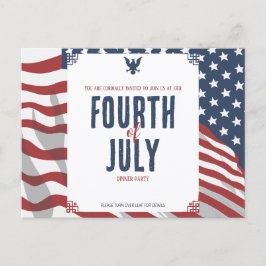 4. Juli: Star-Spangled Independence Day Einladungspostkarte