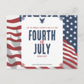4. Juli: Star-Spangled Independence Day Einladungspostkarte (Vorderseite)