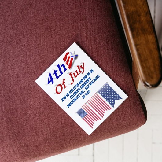 4. Juli Star Stripes Einladung