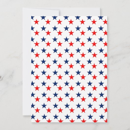 4. Juli Star Stripes Einladung (Rückseite)