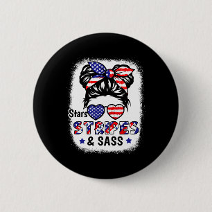 4. Juli Star Stripes S USA Flag Patriotische Kinde Button