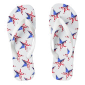 4. Juli, Star & USA Flag Flip Flops Badesandalen (Fußbett)