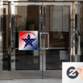 4. Juli Star Window Cling Fensteraufkleber (Büro Tür)