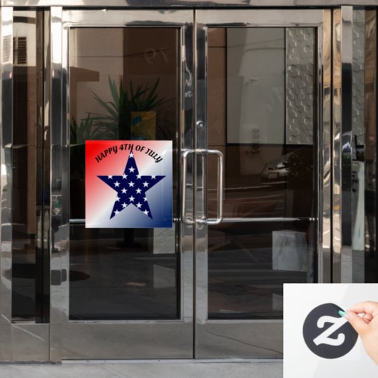 4. Juli Star Window Cling Fensteraufkleber (Büro Tür)