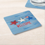 4. Juli Starfish Rechteckiger Pappuntersetzer (angewinkelt)