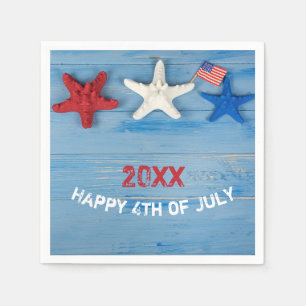 4. Juli Starfish Serviette