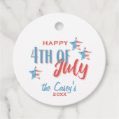 4. Juli Stars Gefälligkeitstags Geschenkanhänger (Vorderseite)