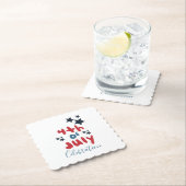 4. Juli Stars GRILLEN Party Handschrift Untersetzer (Vor Ort)