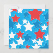4. Juli Stars Party Einladungen (Rückseite)