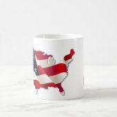 4. Juli, Stars & Stripes Map of US, Tasse (Mittel)