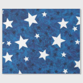 4. Juli Sterne auf Blue Geschenkpapier (Flach)