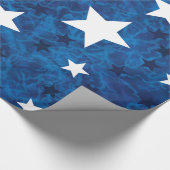 4. Juli Sterne auf Blue Geschenkpapier (Ecke)