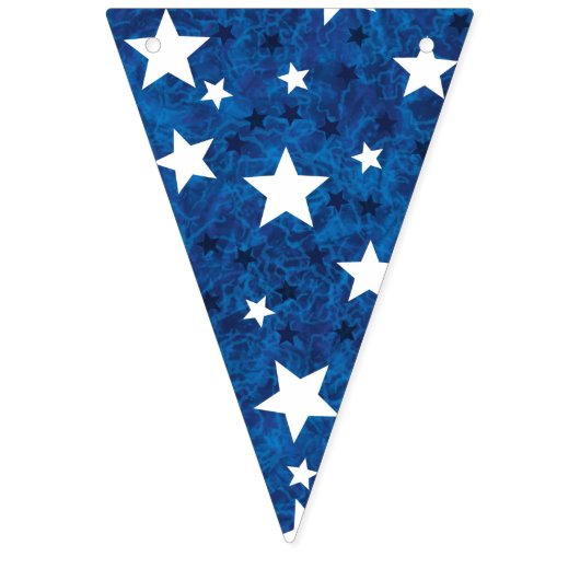 4. Juli Sterne auf Blue Wimpelkette (Dritte Fahne)