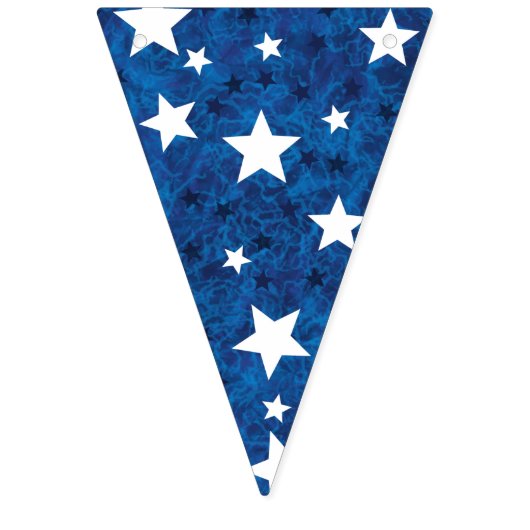 4. Juli Sterne auf Blue Wimpelkette (Zweite Fahne)