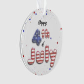 4. Juli Sterne Streifen Foil Balloons Ornament (Vorderseite)