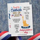 4. Juli stolz darauf, GRILLEN Einladung zu feiern