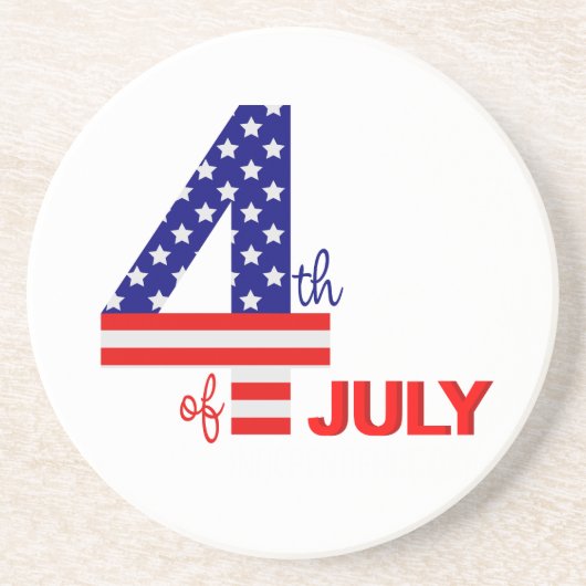 4. Juli Stone Drink Untersetzer (Vorne)