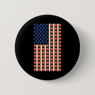 4. Juli Strawberry Jello Usa Flag Cake Men Wom Button