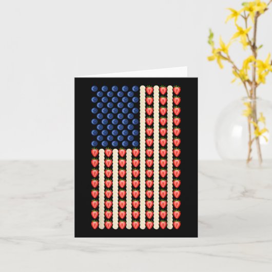 4. Juli Strawberry Jello Usa Flag Cake Men Wom Karte (Gelbe Blume)