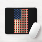 4. Juli Strawberry Jello Usa Flag Cake Men Wom Mousepad (Mit Mouse)