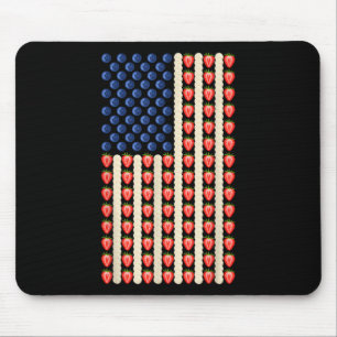 4. Juli Strawberry Jello Usa Flag Cake Men Wom Mousepad