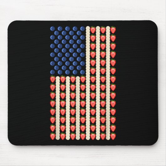 4. Juli Strawberry Jello Usa Flag Cake Men Wom Mousepad (Vorne)