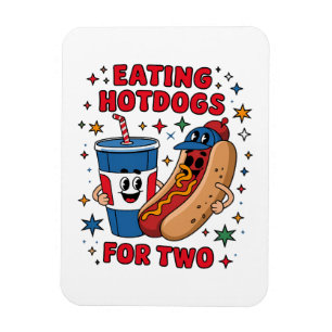 4. Juli Süße Hotdogs Magnet