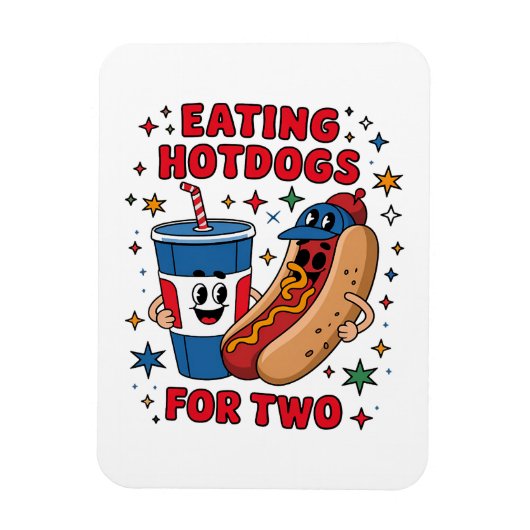 4. Juli Süße Hotdogs Magnet (Vertikal)