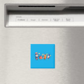 4. Juli Süßer Hot Dog Wassermelone Onkel Sam Magnet (In Situ (Geschirrspüler))
