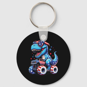 4. Juli T Rex Dino Trex Dinosaur Monster Truck Schlüsselanhänger